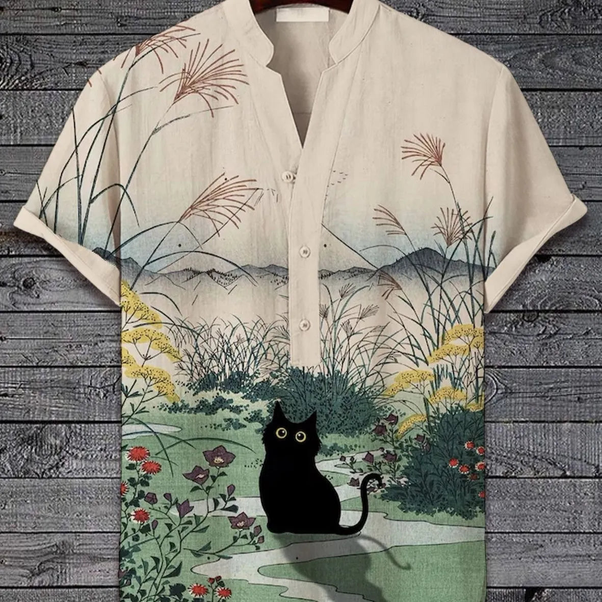 Short sleeve shirt with 3D digital animal print design in various colours