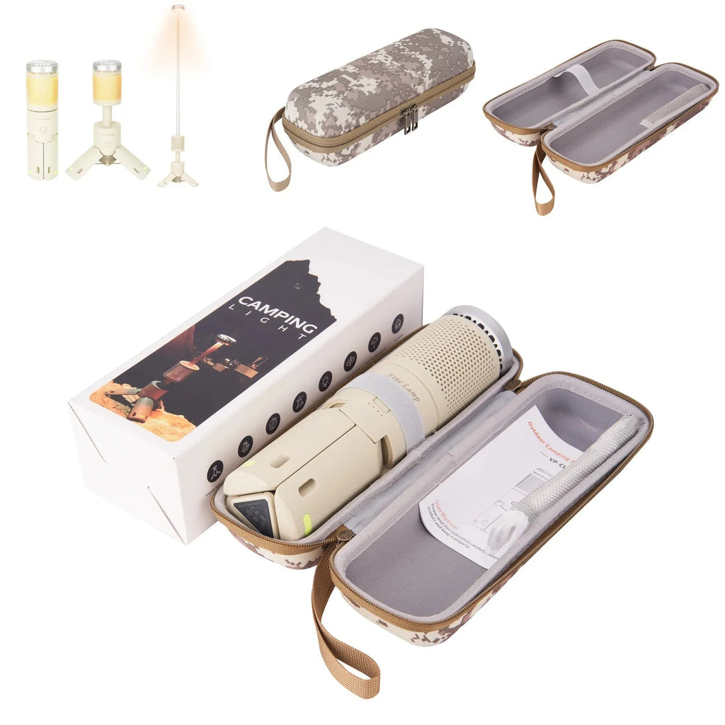 Outdoor camping portable LED light in off white colour with button switch