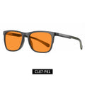 Orange CR39 anti-blue light UV glasses zero degree full rim frame street style