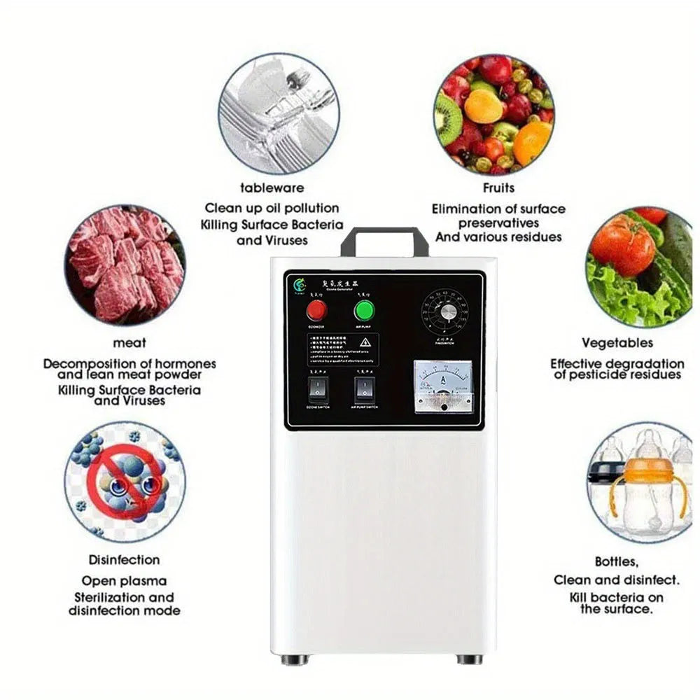 Household fruit and vegetable ozone generator with 20g/h capacity and air-cooled cooling system