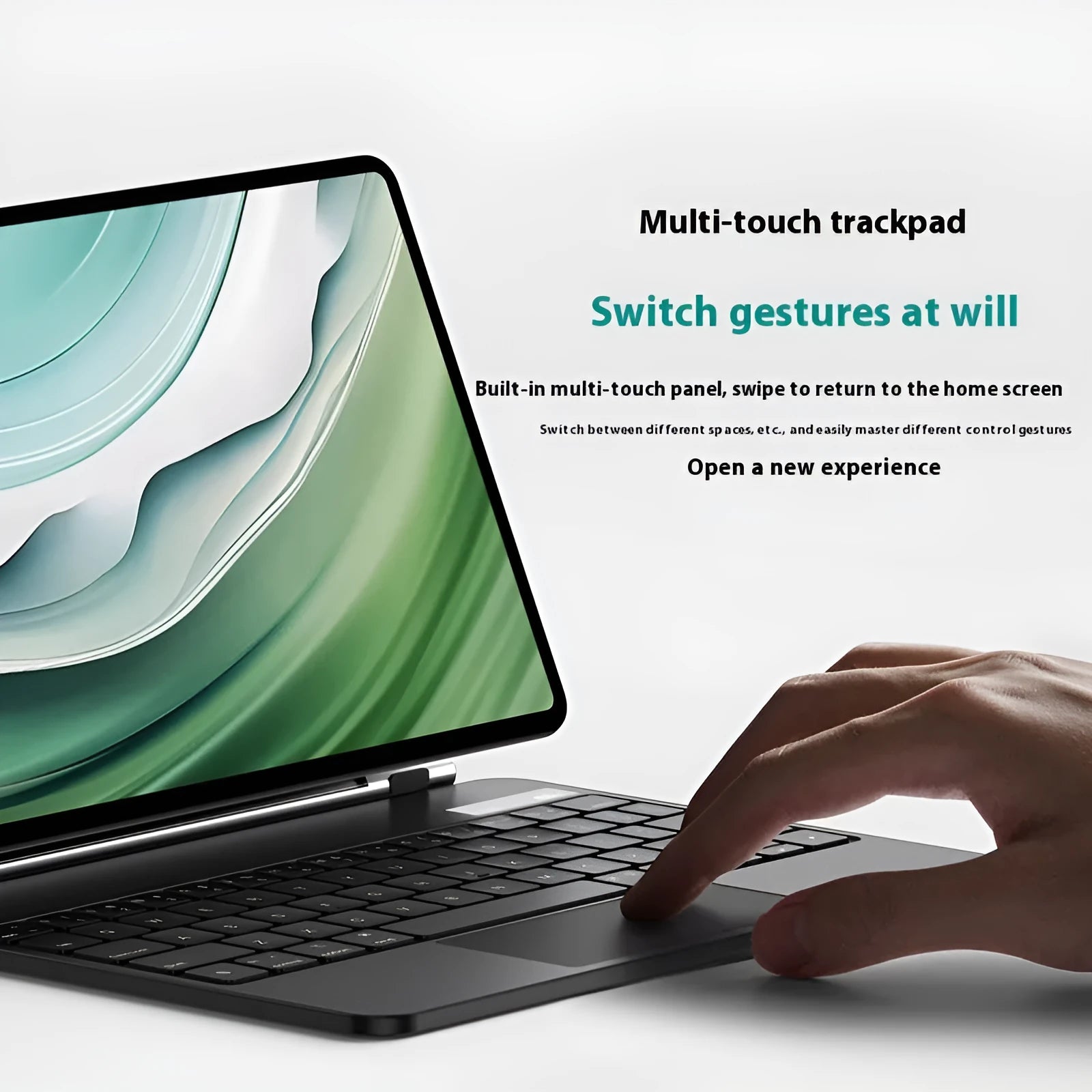 Huawei MatePad magnetic keyboard cover with wireless Bluetooth connectivity and PU leather protection