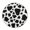 PVC car cup holder mat with non-slip base in black and white checkerboard pattern