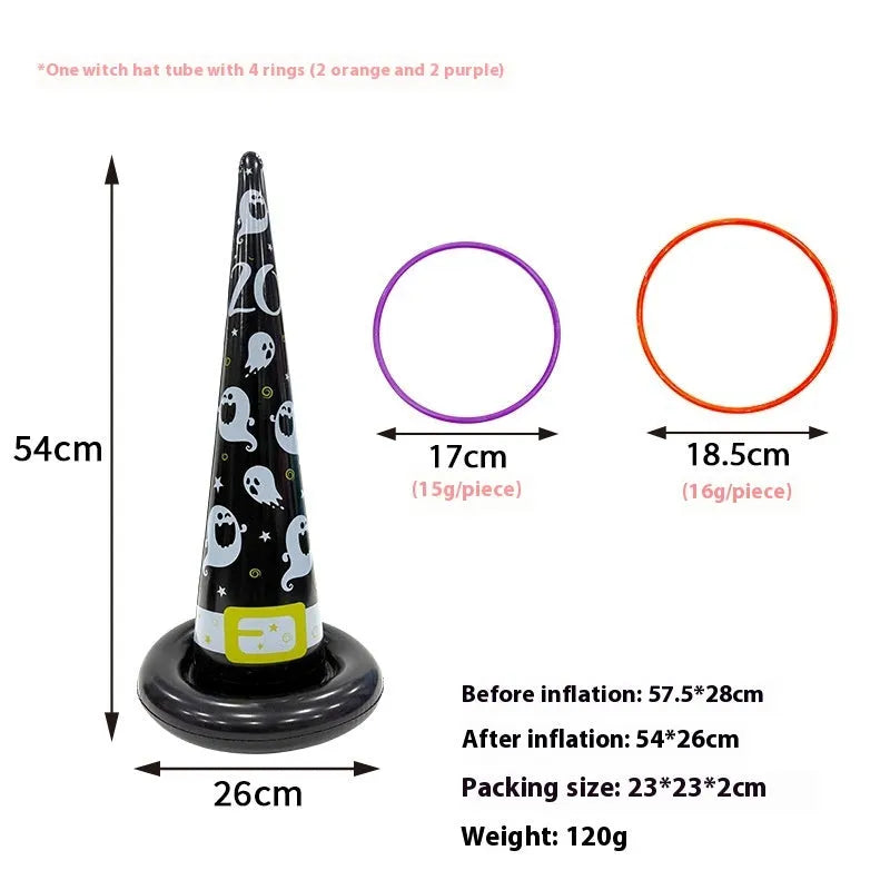 PVC inflatable octopus ferrule throwing toy in multiple colours for coordination games