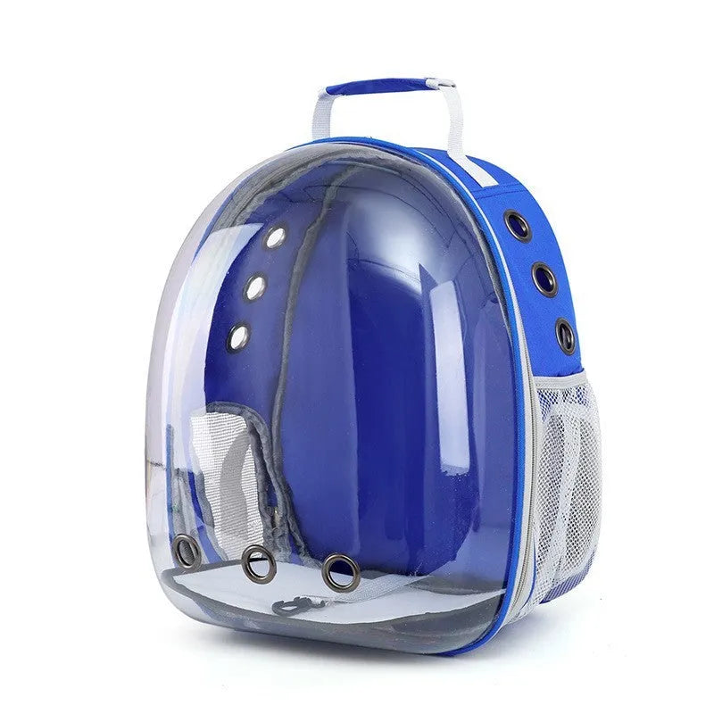 PC pet carrier bag with side opening in various solid colours including grey, pink, green, and blue