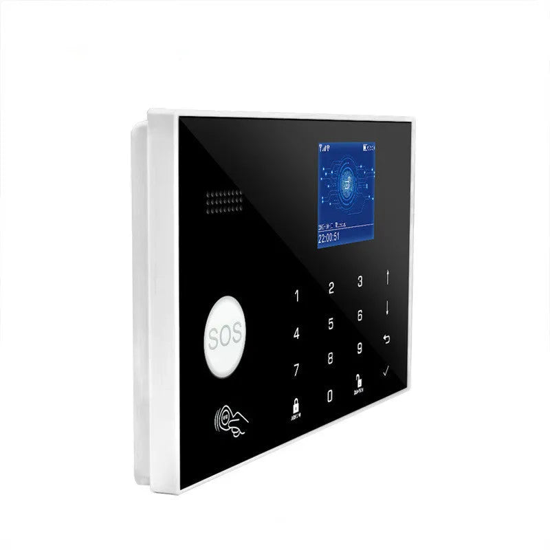 Intelligent WiFi GSM burglar alarm host unit with wireless touch button control, style ER G30.