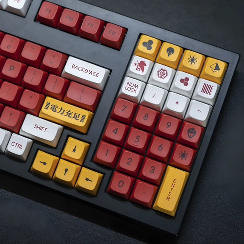Boy and girl colour matching PBT sublimation keycap set for mechanical keyboards
