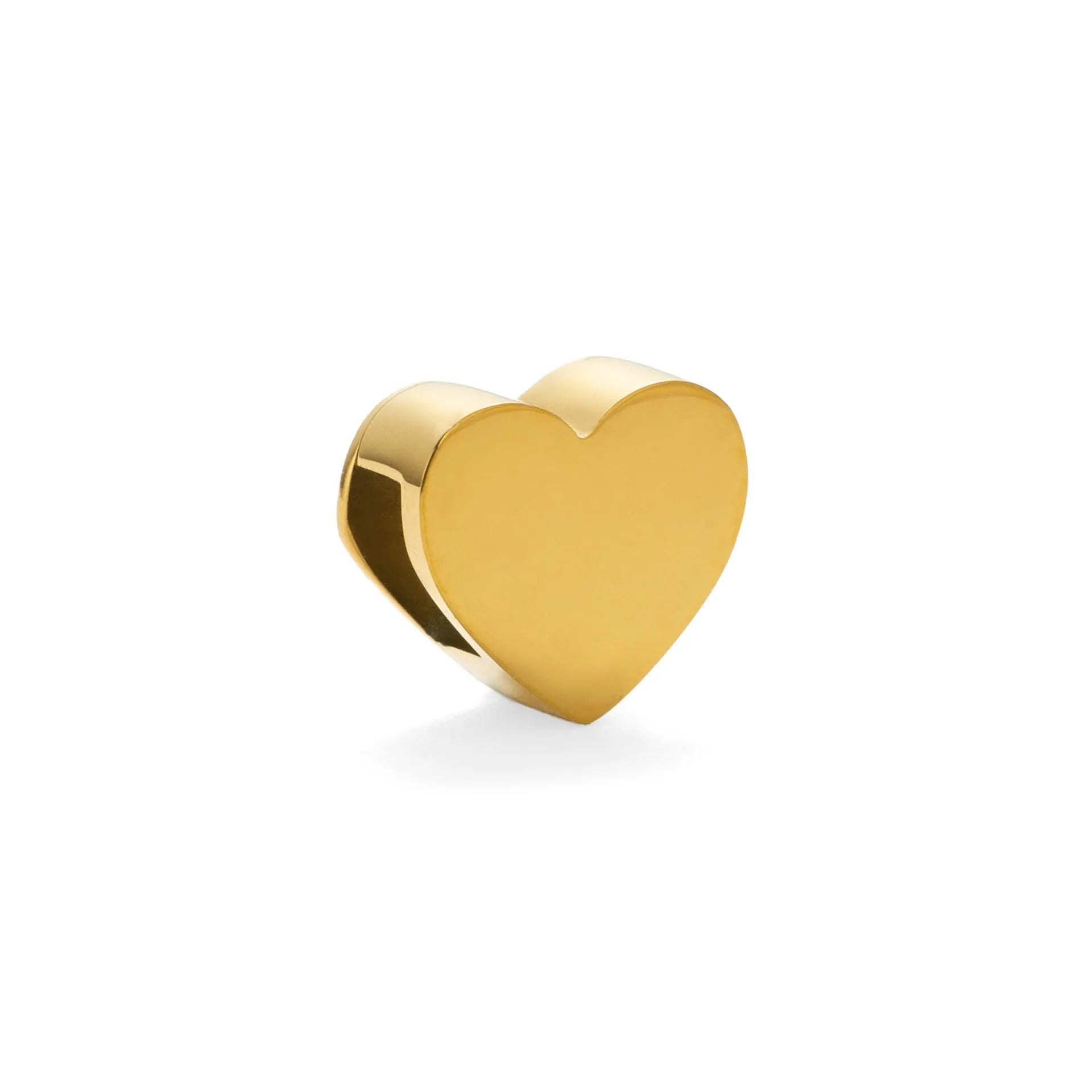 Gold titanium steel necklace with a letter A charm on a 40.5cm chain.