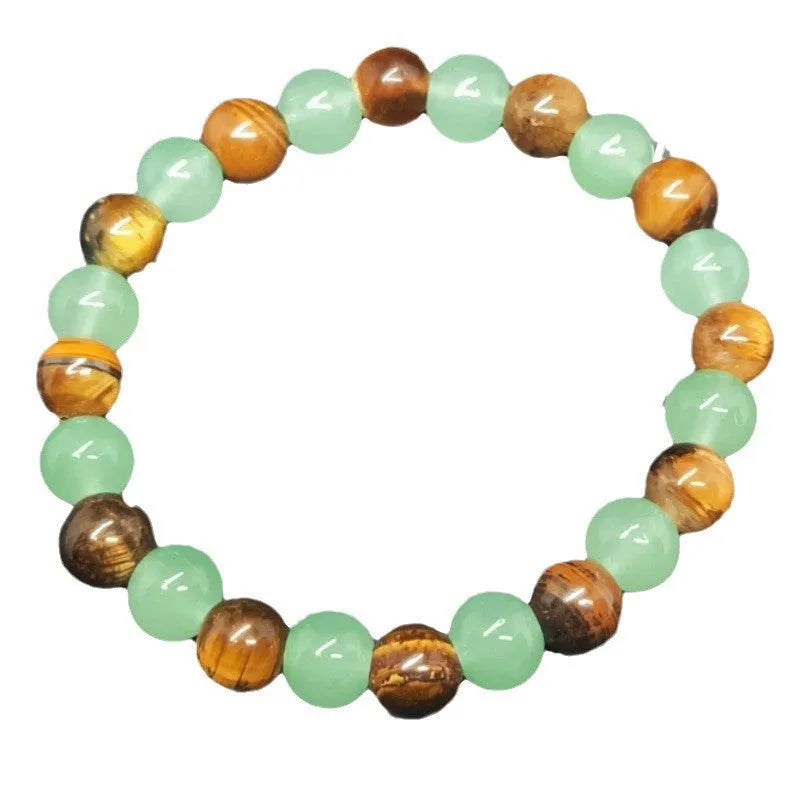 Fashion universal tiger eye bracelet unisex glass crystal geometric shape casual jewellery