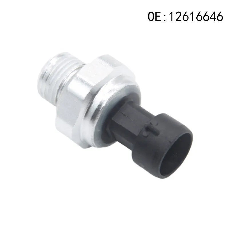 Silver metal fuel pressure sensor for GM vehicles, part numbers 12616646, 12677836, D1846A.
