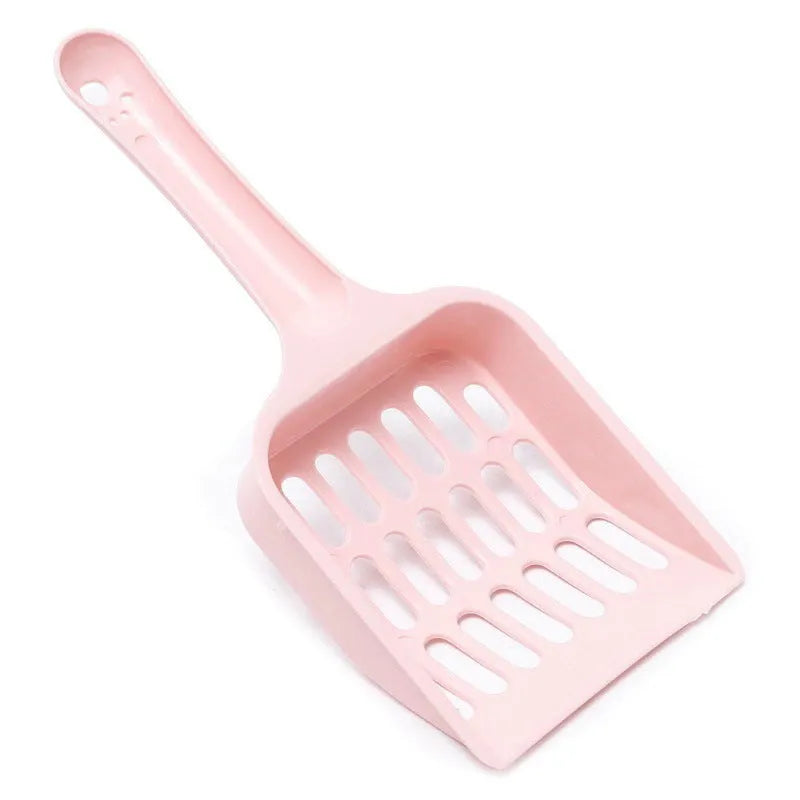 Blue plastic cat litter scoop measuring 20cm length for pet toilet cleaning