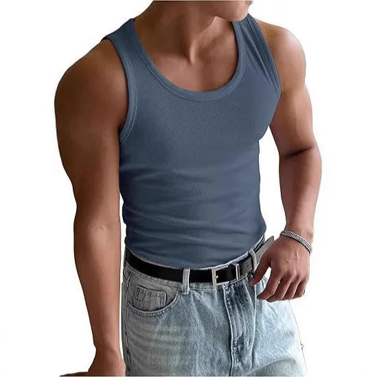 Men's tight-fitting round neck workout t-shirt in polyester available in six colours