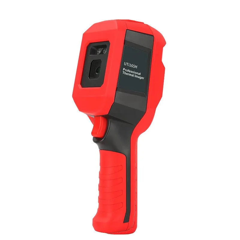 UTi series handheld infrared thermal imaging camera with colour screen displaying a thermal gradient image.