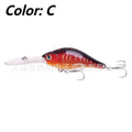 Little Fat Man deep diving minnow fishing lure showing colour options, 10.5cm in length.