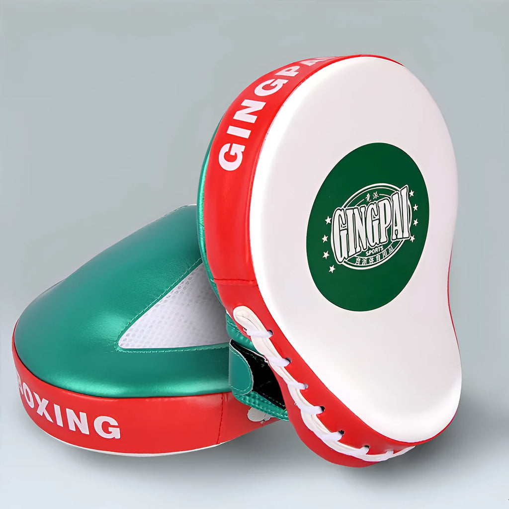 Vertical hanging PU martial arts baffle target in gold or green colour, 60cm height