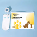 White disposable waterproof pet shoe covers for dogs in S and M sizes