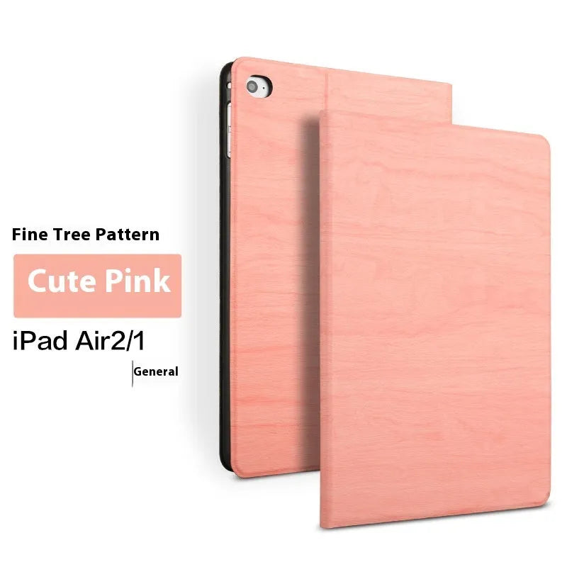 Universal iPad protective cover with integrated sleep bracket in sapphire blue imitation leather