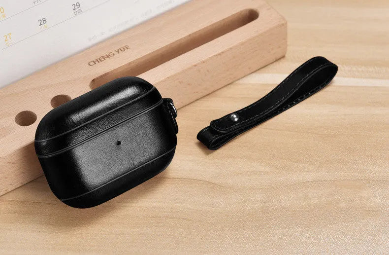 Brown flip-type protective case with ring buckle for AirPods Pro 3rd generation