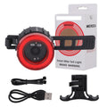 Black intelligent induction brake taillight for bicycles with aluminium alloy construction and mounting bracket