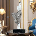 48cm tall sculptured beauty character ornament in rose gold or silver finish for modern home decor