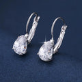 Drop-shaped women's fashion earrings with gold or platinum plating on a copper base.