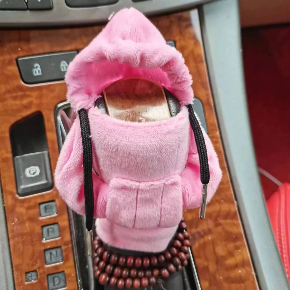 Velvet car gear handle sleeve in multiple colours showing tight, loose and new fit versions