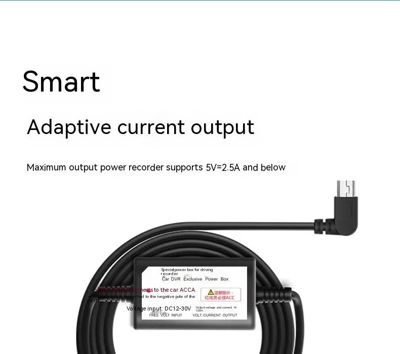 Power cord recorder step-down line ABS material 10-30V input with model options