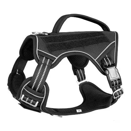 Tactical dog chest strap harness in Oxford cloth for search and rescue patrol working dogs