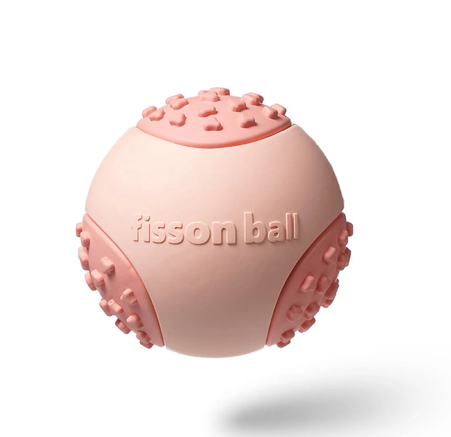 Green and pink 64mm rolling ball dog toys for interactive pet play