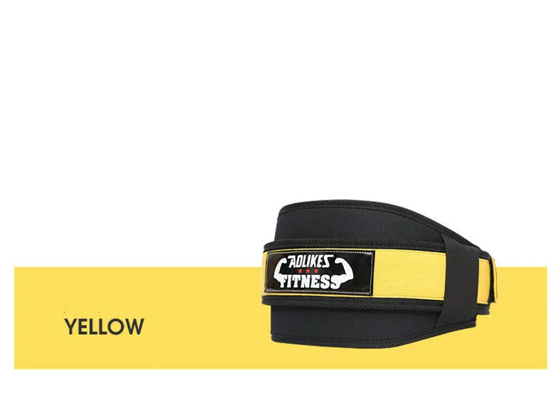 Nylon fitness weightlifting waistband for adults in Black, Red or Yellow colours