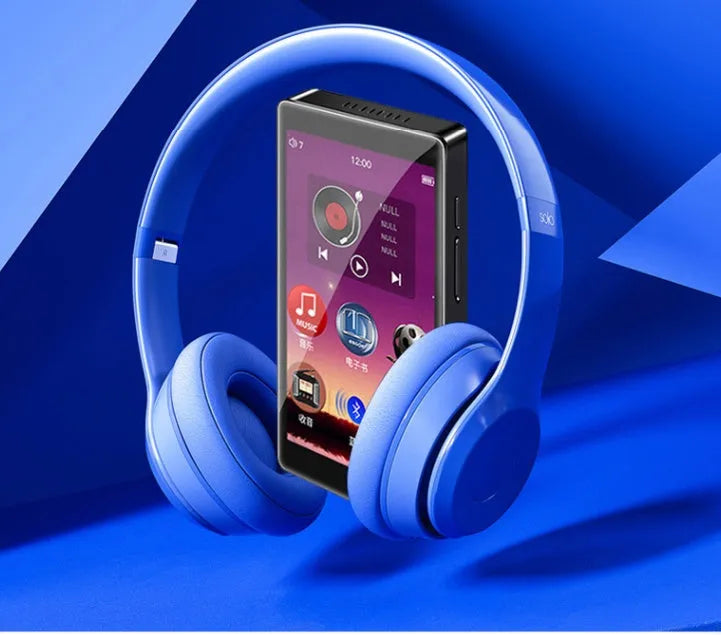Black Ruizu H1 MP3 MP4 player with 4-inch touch screen displaying media interface
