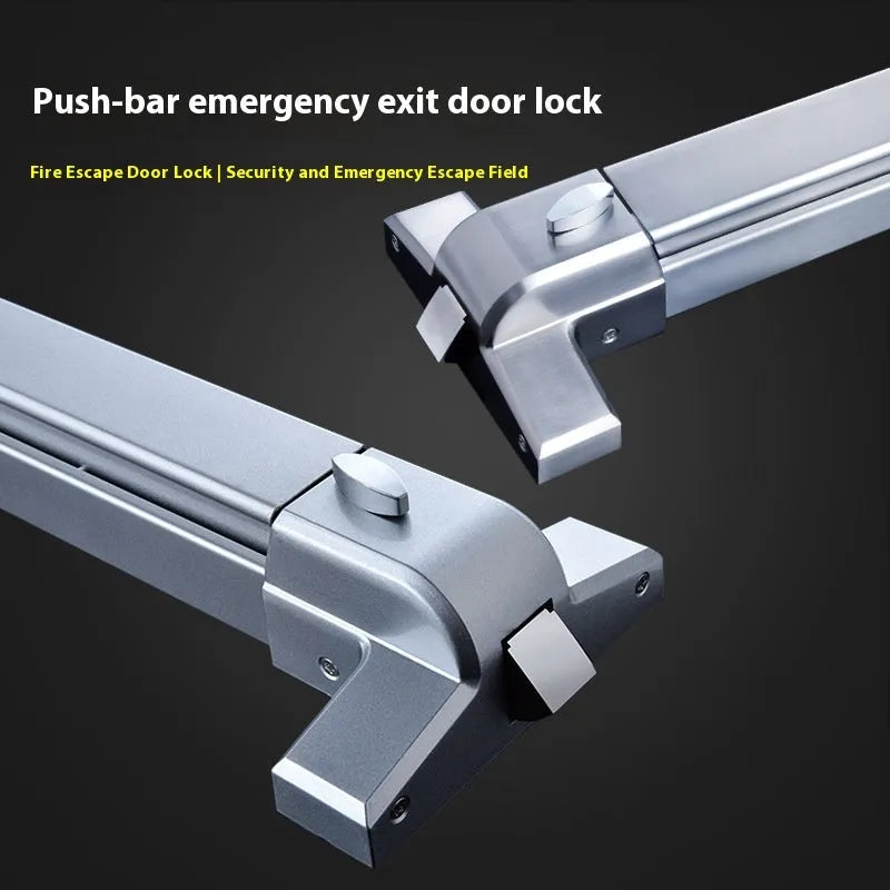 Stainless steel fire door push lock with external handle for 65cm doors