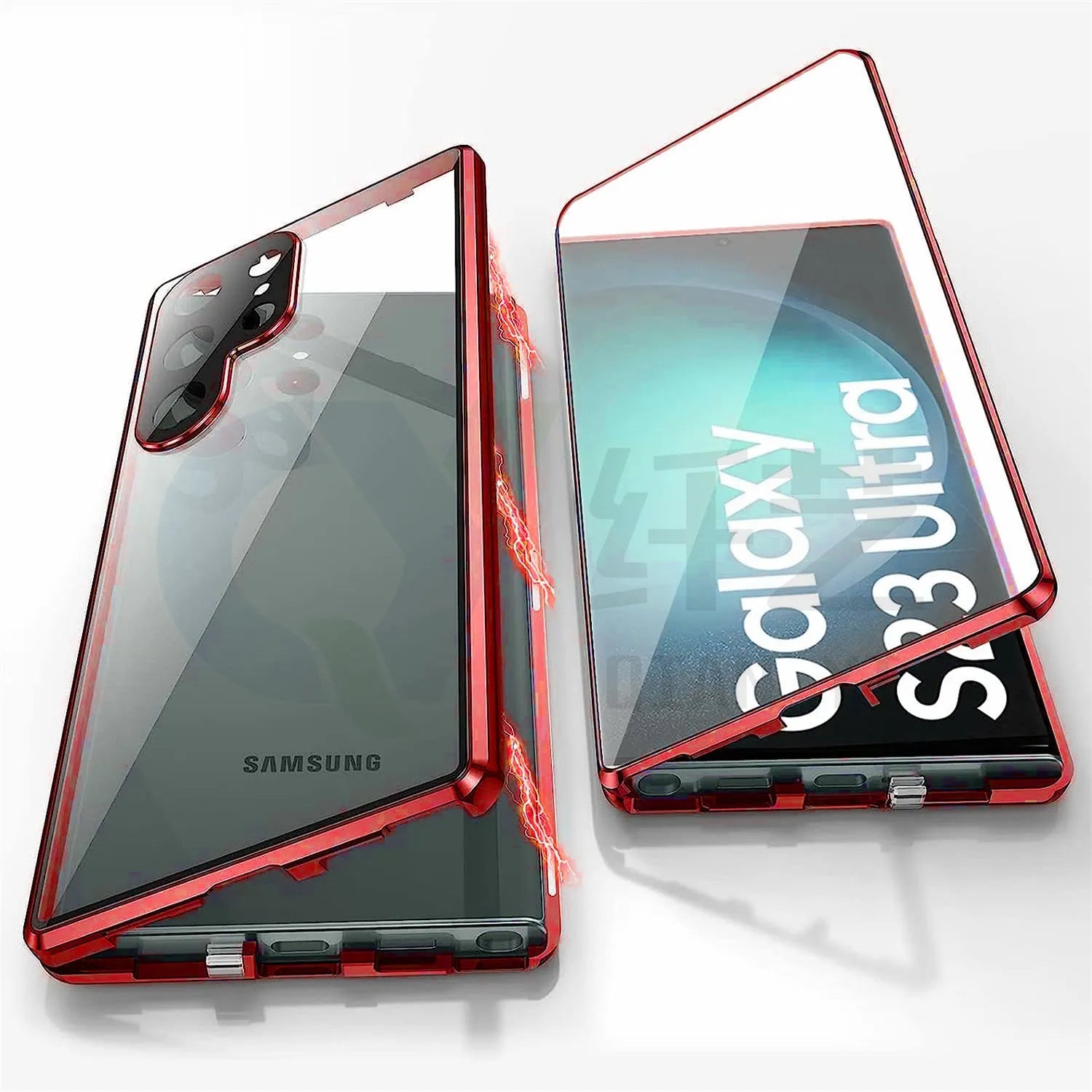 Magnetic king phone case with peep-proof mirror for Samsung Galaxy S24 Ultra in multiple colours