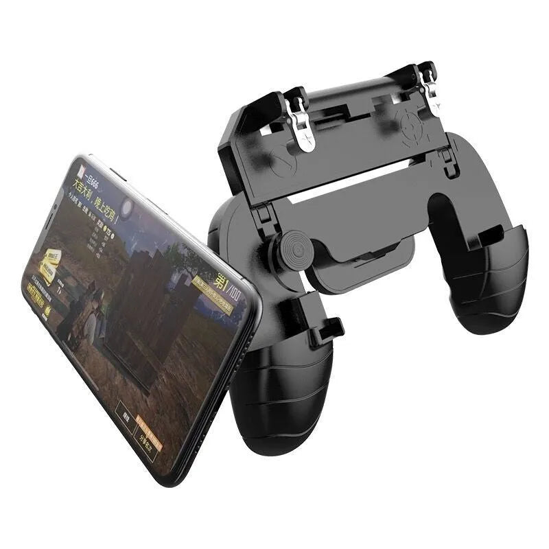 Multifunctional mobile game handle for smartphones in black, blue, and white colour options