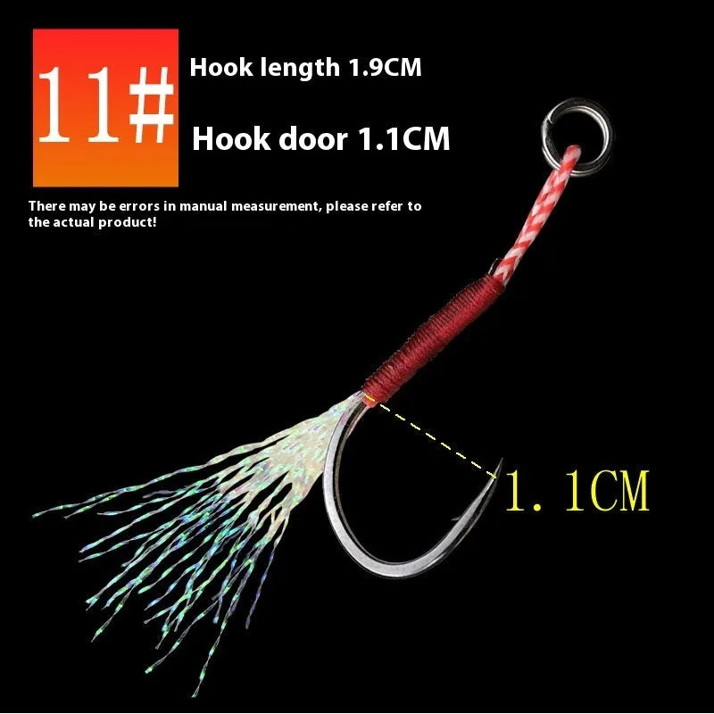 Bright wire iron plate single fishing hook in sizes No. 9-14 for boat and sea fishing