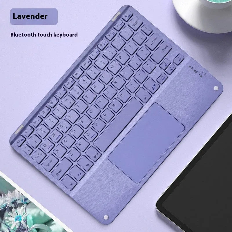 Square Hat Touch Bluetooth wireless charging keyboard with full colour backlight in multiple colour options