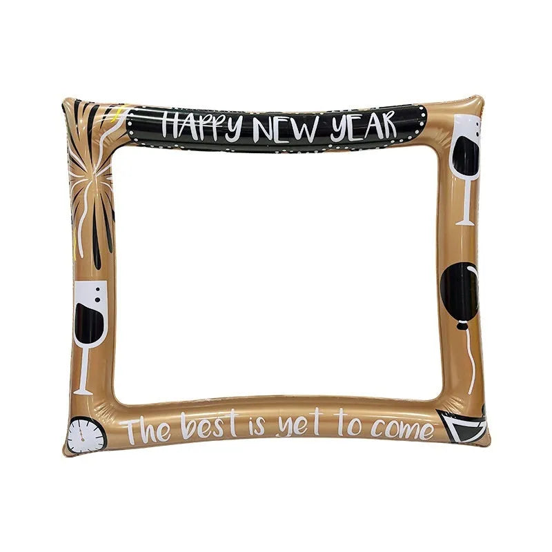Christmas inflatable photo frame PVC prop for festive photography and holiday decorations