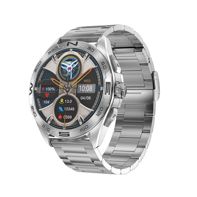 Smart watch showing health monitoring functions and WhatsApp reply capability on IPS screen