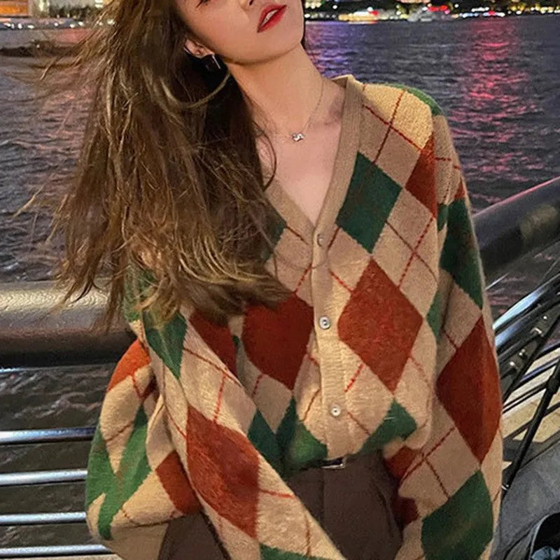 Knitted casual cardigan coat in acrylic fabric showing pink, green, black, dark khaki and light khaki colour options
