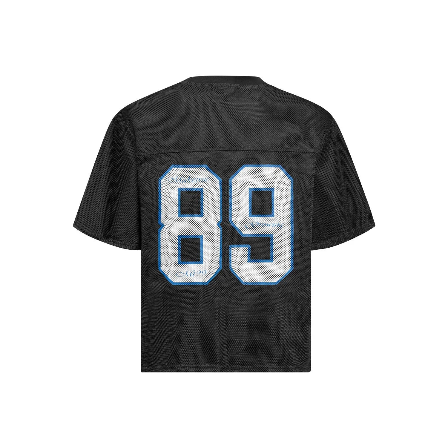 High Street loose-fitting casual T-shirt with alphanumeric printing in white or black colour options