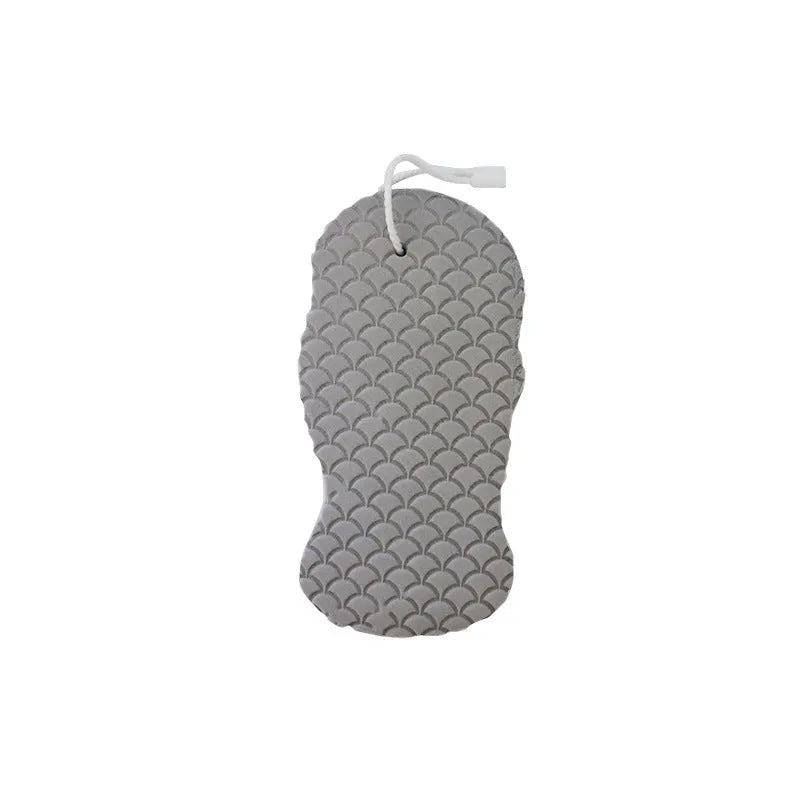 3D fish scale pattern bath sponge in light blue colour showing textured exfoliating surface