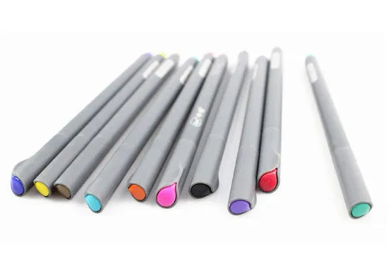 10 hook line drawing syringe pens with 0.38mm tips and colour hooks for technical drafting