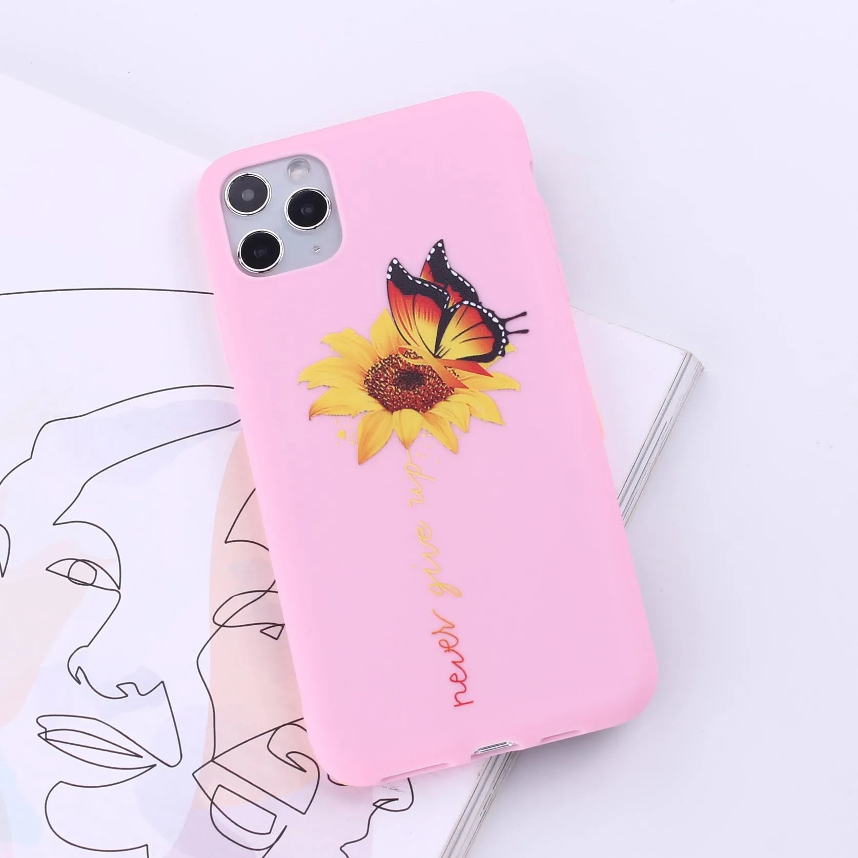 TPU mobile phone case for iPhone in multiple colour options showing back cover design