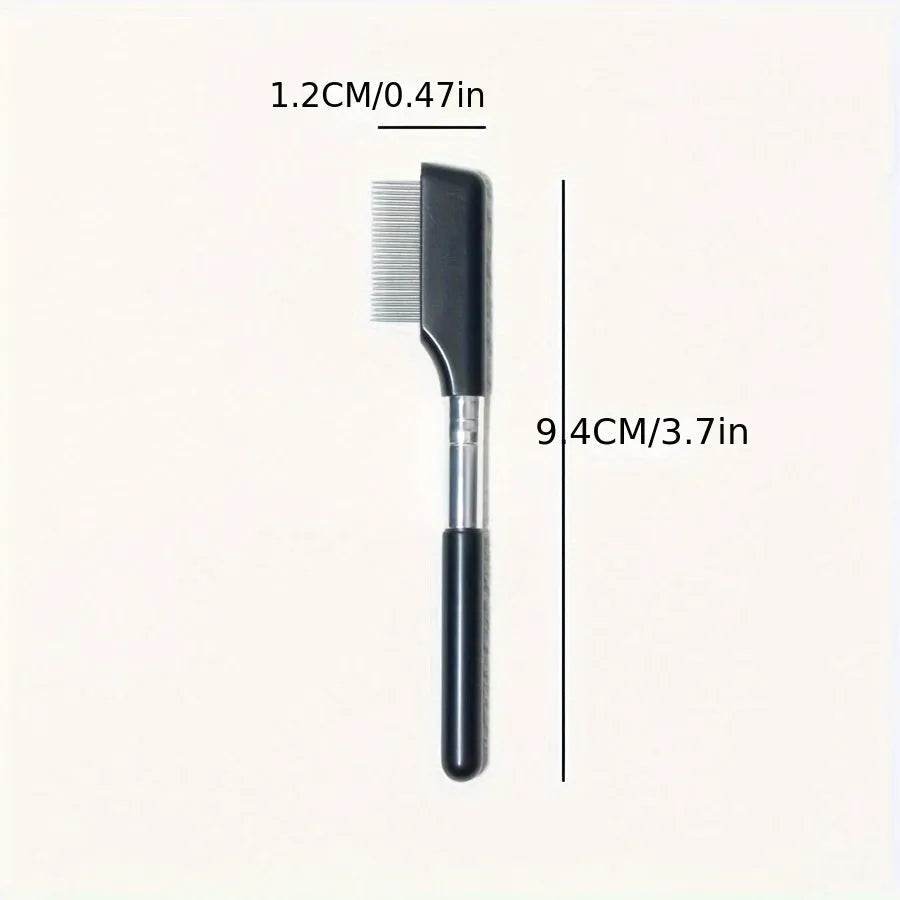 Black pet grooming brush with soft tear stain remover and comb attachment for dogs and cats