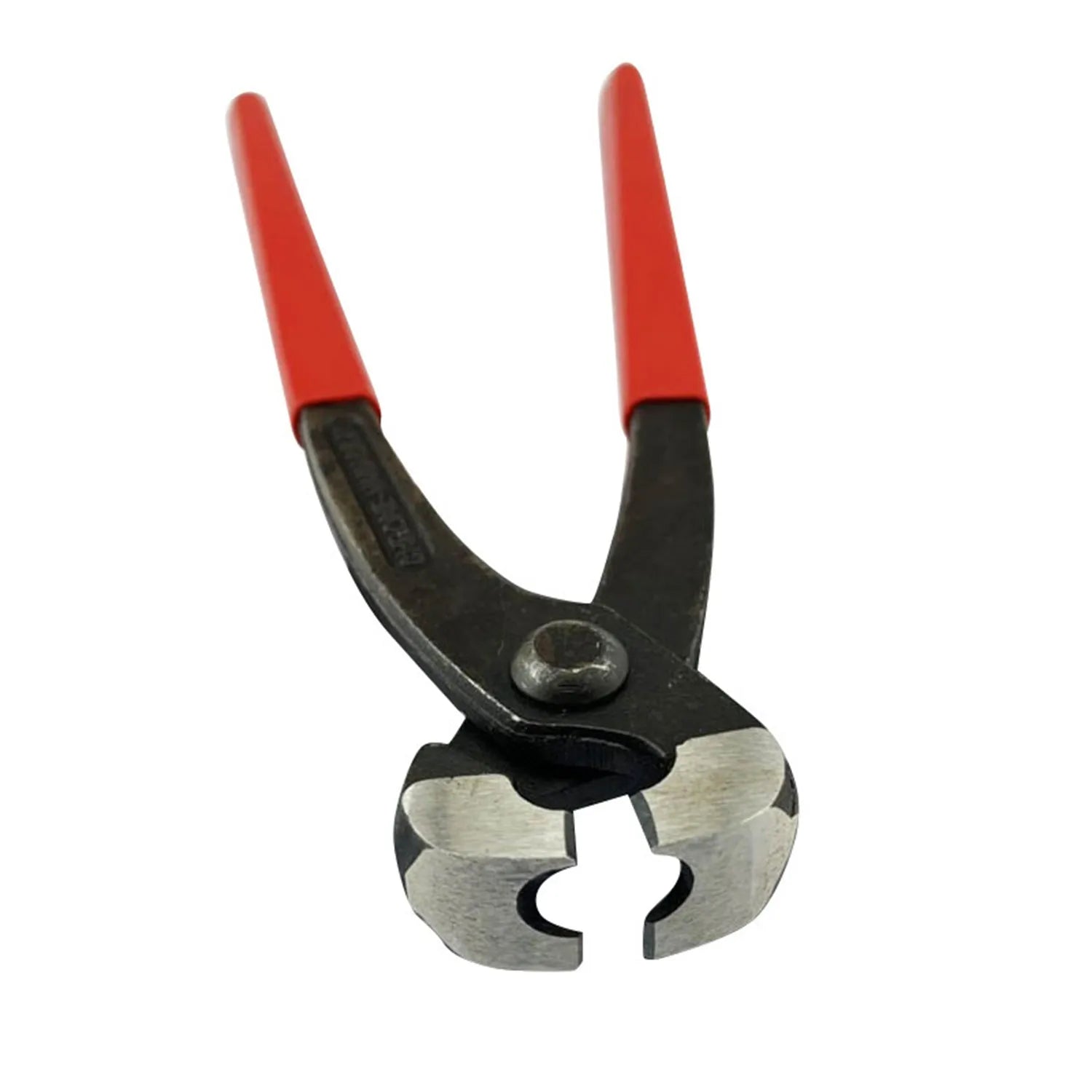 Metal PEX clamp tool set with carbon steel cutting edge and red cloth clamp