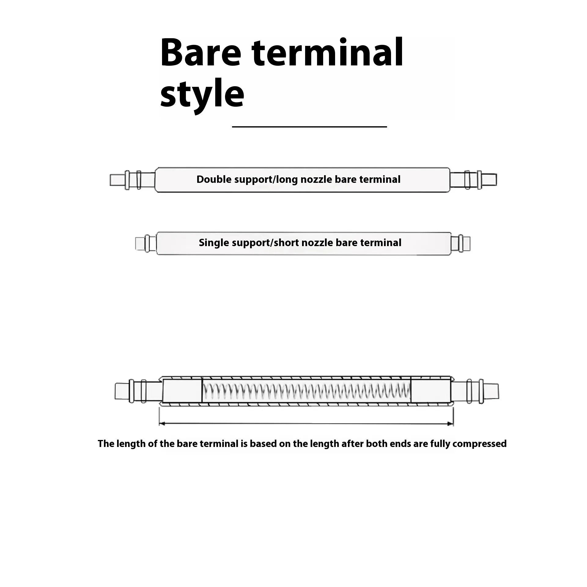 Watch auricular needle spring shaft for band repair in sizes 21mm to 26mm