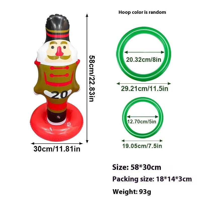PVC inflatable octopus ferrule throwing toy in multiple colours for coordination games