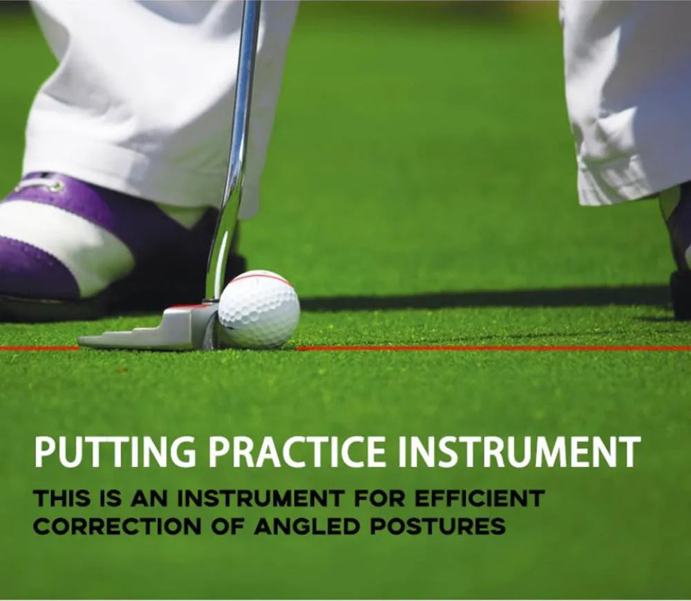 Black golf laser aiming instrument for putting alignment practice