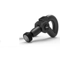 Black smart muscle massage gun with hot and ice compress functions and five attachment heads