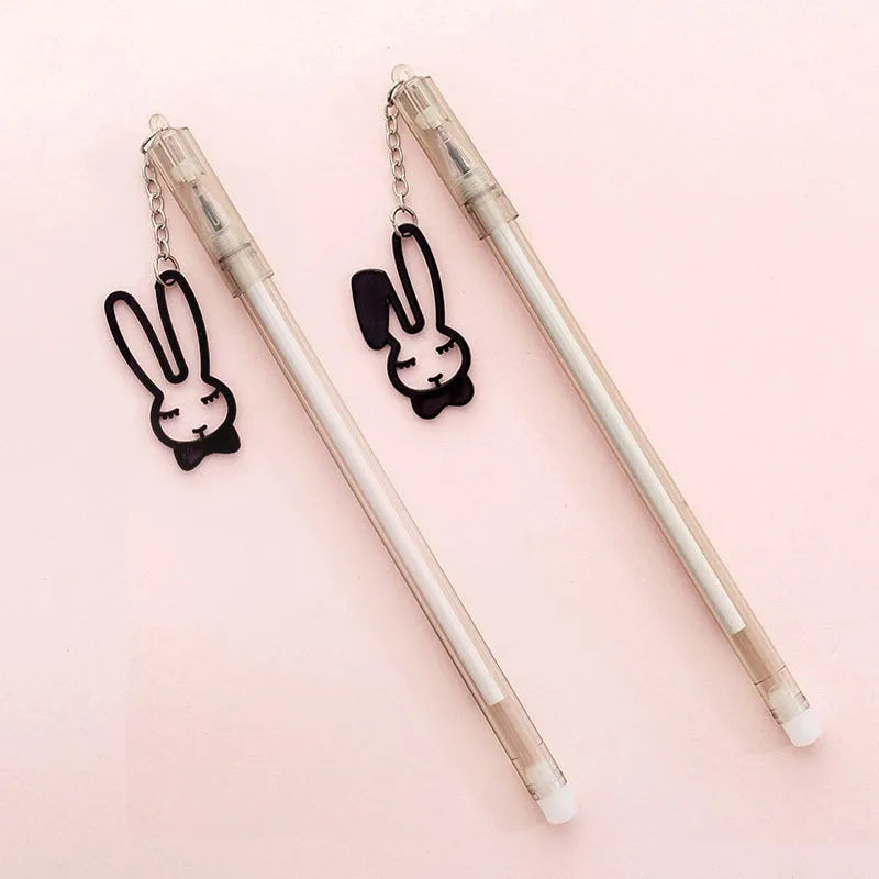 0.38mm gel pen with paper crane or rabbit pendant decoration, 17cm plastic construction