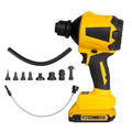 Yellow cordless dust gun with 680W power rating for office appliance cleaning
